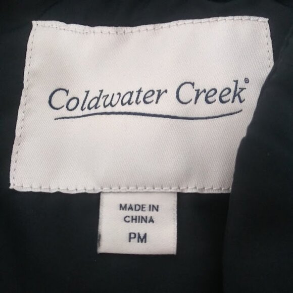 Coldwater Creek women's size MP black hooded puffer vest - Picture 10 of 13